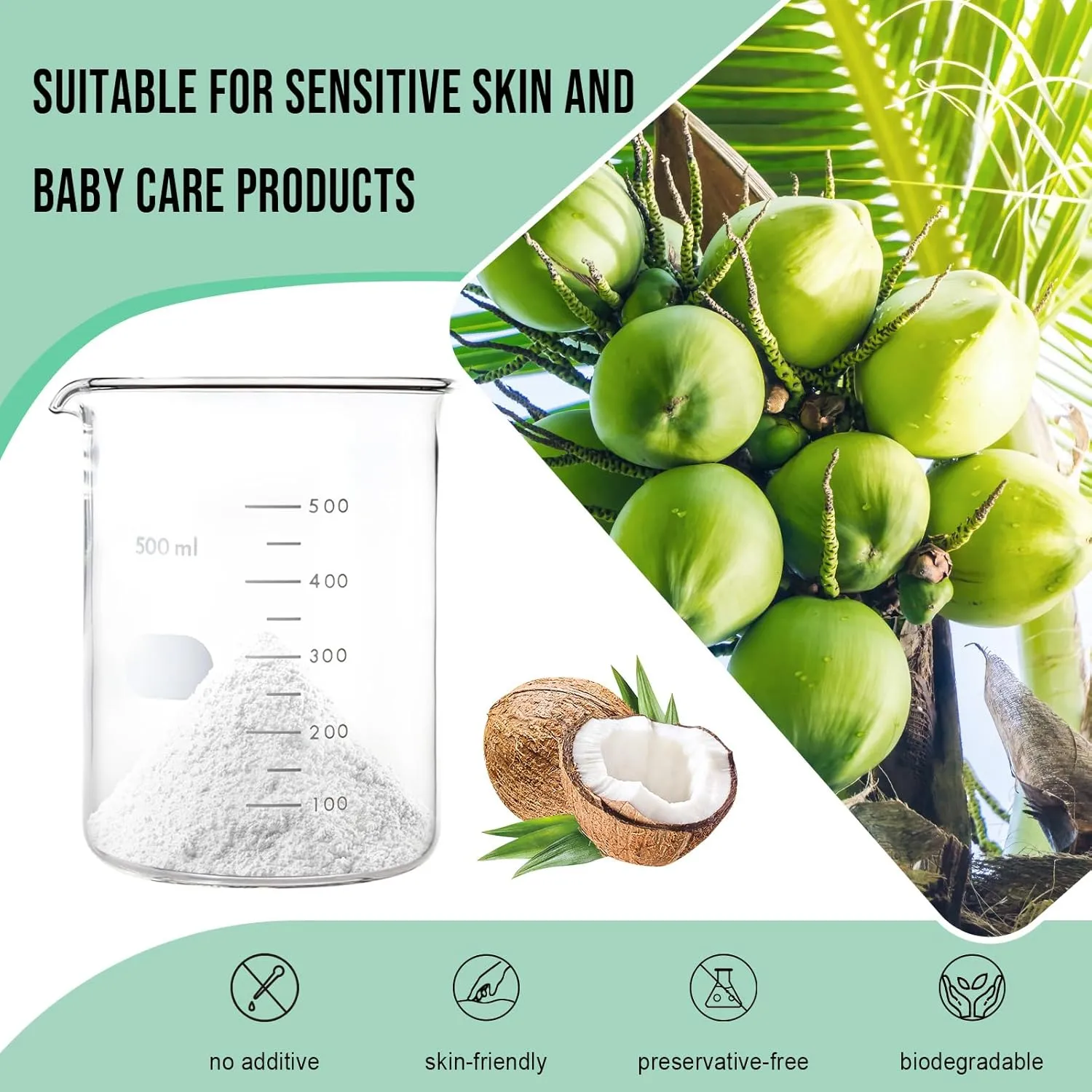1 Pound Sodium Cocoyl Isethionate, Premium Sodium Cocoyl Isethionate (SCI) Powder, Amazing Bubbles, Gentle on Skin, Biodegradable, Suitable for Making Bath Bombs