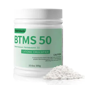 10.6 oz BTMS 50 Conditioning Emulsifier granules, 100% derived from plant-based，Ideal for Leave-in Conditioner, Lotions, Shampoos and More