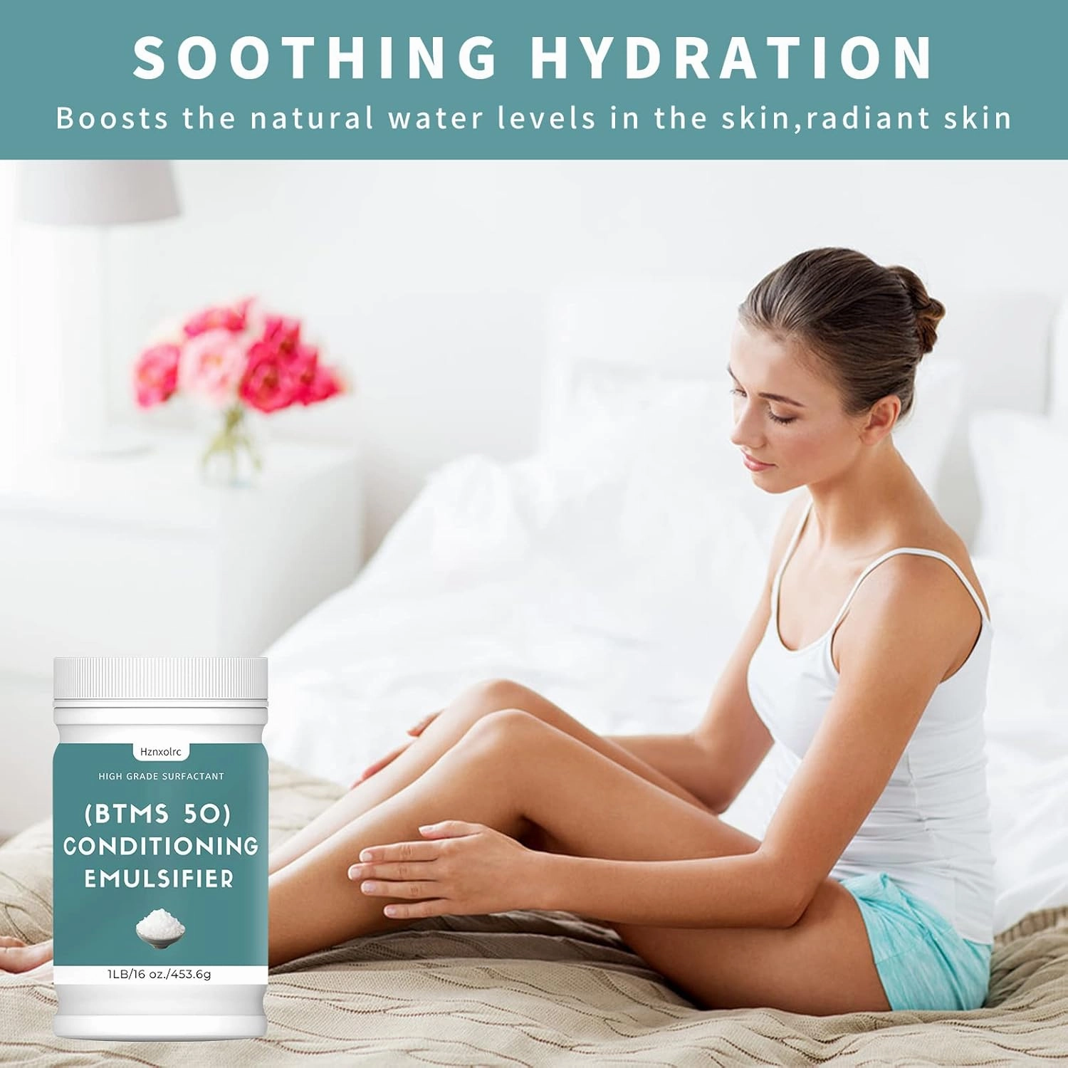 16 oz BTMS 50 Conditioning Emulsifier for Making Leave-in Conditioner, Premium BTMS 50 Conditioning Emulsifier Granules, Higher Activity than BTMS 25, Suitable for Making Lotions, Shampoos and More