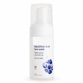 1% Encapsulated Salicylic Acid Foaming Face Wash | Fights Active Acne, Blackheads & Breakouts | All Skin Types | Creamy Face Cleanser for Women & Men | 110ml