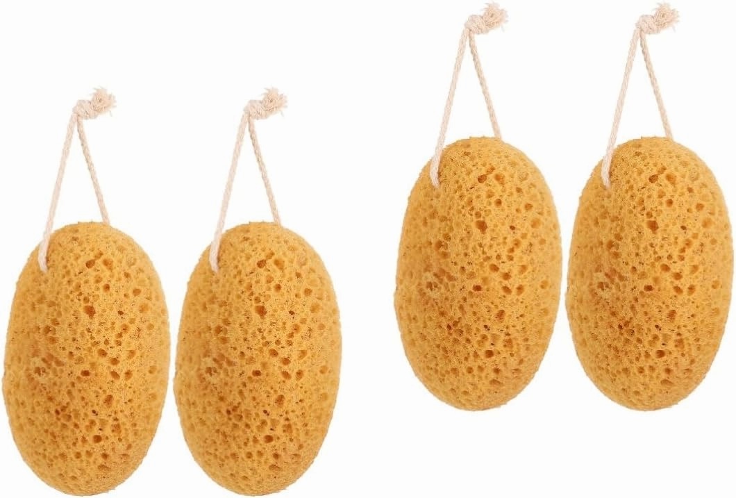 2sets Super Soft Bath Sponge Exfoliating Body Scrubber for Rich Ergonomic Design for Men Women for Daily Shower Use Gentle Cleansing and Skin Care 2pcs*2