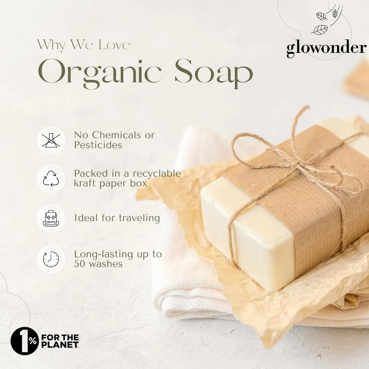 3 Pack Green Clover Field Handmade Organic Bar Soap for Face and Body - Moisturizing, All-Natural, Cruelty-Free - Botanical Ingredients - Shower, Bath, Hand Soaps, Gifts - 13.5 oz