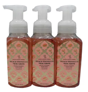 3 PEACH PROSECCO MACARON GENTLE FOAMING HAND SOAP bath body