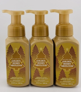 3 GOLDEN BERRY MISTLETOE Gentle Foaming Hand Soap bath body 8.75 fl oz