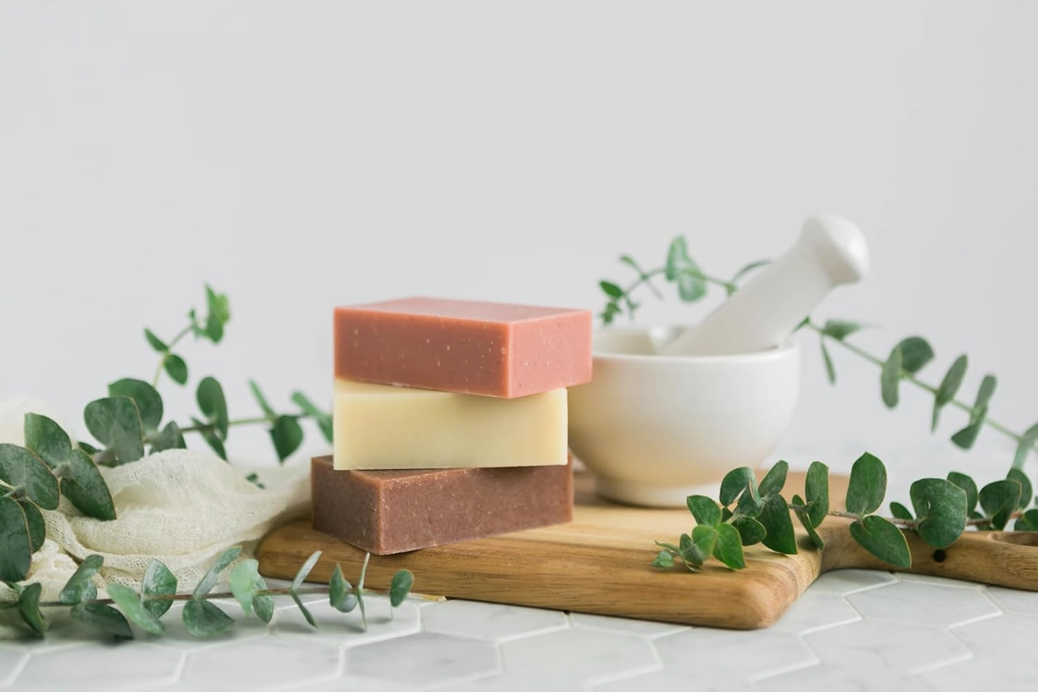 3 Pack Clean Cotton Handmade Organic Bar Soap for Face and Body - Moisturizing, All-Natural, Cruelty-Free - Botanical Ingredients - Shower, Bath, Hand Soaps, Gifts - 13.5 oz