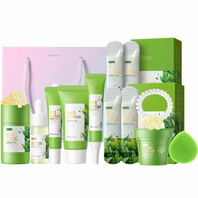 51 Pcs Turmeric & Vitamin C Skincare Set, Facial Skin Care Routine Set Kit with Serum, Facial Oil, Soap Bar, Mud Mask, etc, Even Skin Tone, Reduce Acne, Moisturizing Women Mother's Day Gift