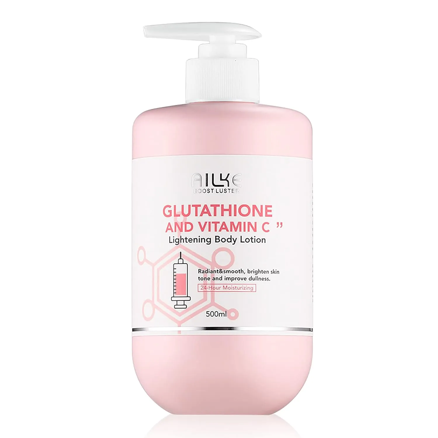 AILKE Daily Moisturizing Body Lotion, Visibly Enhances Skin Radiance, With Glutathione, Vitamin C, Moisturizing Cream from Normal to Dry Skin, Help Skin Soften and Smooth, 500 ml/ 16.9 fl oz