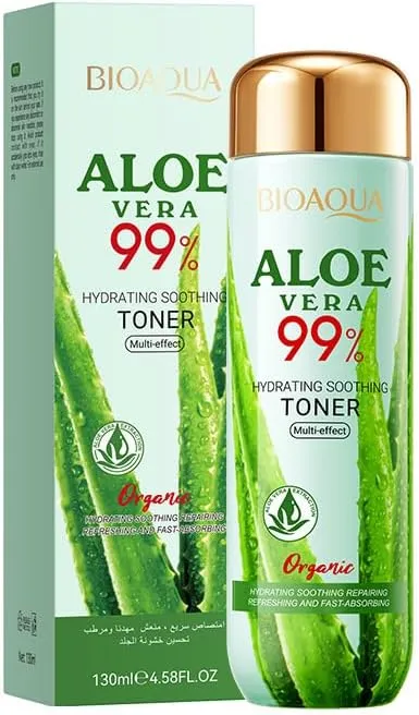 Aloe Vera Face Hydrator Made with 99.8% Organic Aloe Vera Within 12 Hours of Harvest - No Thickeners Great for Acne Prone & Sensitive Skin Repair, Scalp, & Hair130ml