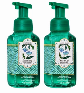 Aloe & Lily Blossoms Gentle and Clean Foaming Hand Soap Bath and Body (Pack 2)