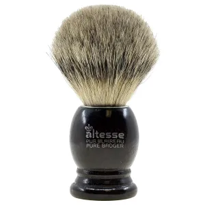 Altesse 75108 European Grey Badger Shaving Brush for Shave Cream, Shaving Soap, Shaving Cream Foam and Lather for Wet Shave With Shaving Razor, Safety Razor, and Straight Razor. Made in France