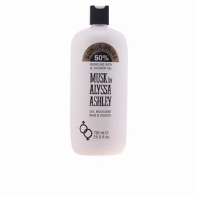 Alyssa Ashley Musk Bubbling Bath and Shower Gel - Shower Gel Body Wash for Women - Mens Body Wash - Infused with Jasmine and Iris - 25.5 oz
