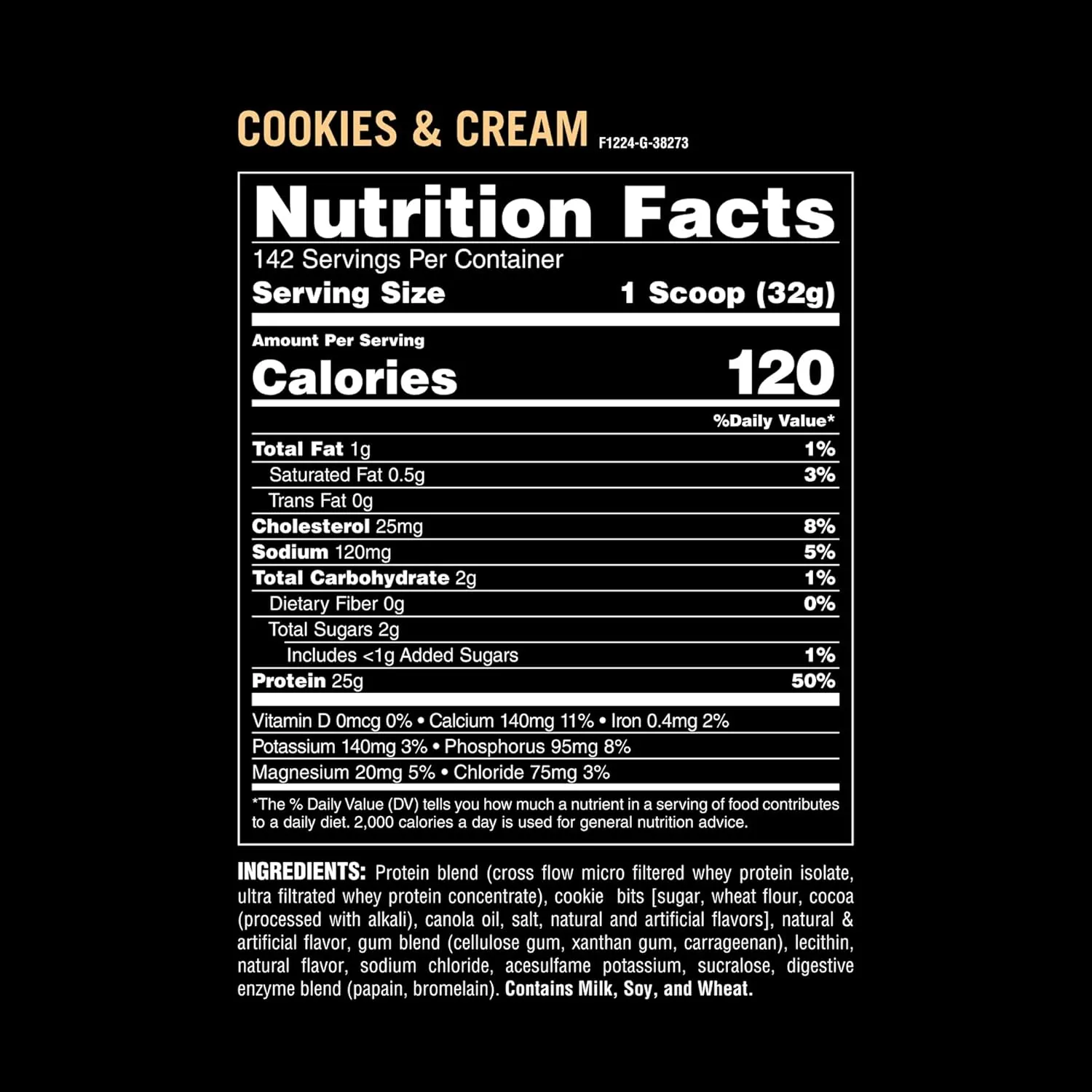 Animal Whey Isolate Protein Powder - Loaded for Pre & Post Workout Muscle Builder and Recovery with Digestive Enzymes for Men & Women - 25g Protein, Great Taste, Low Sugar - Cookies & Cream 10 lbs
