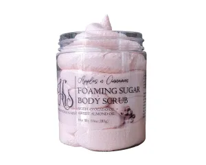 Apples n' Cinnamon Foaming Sugar Scrub | Whipped Sugar Body Scrub | Emulsified Scrub | Moisturizing Body Scrub| Exfoliating Body Care | Gift