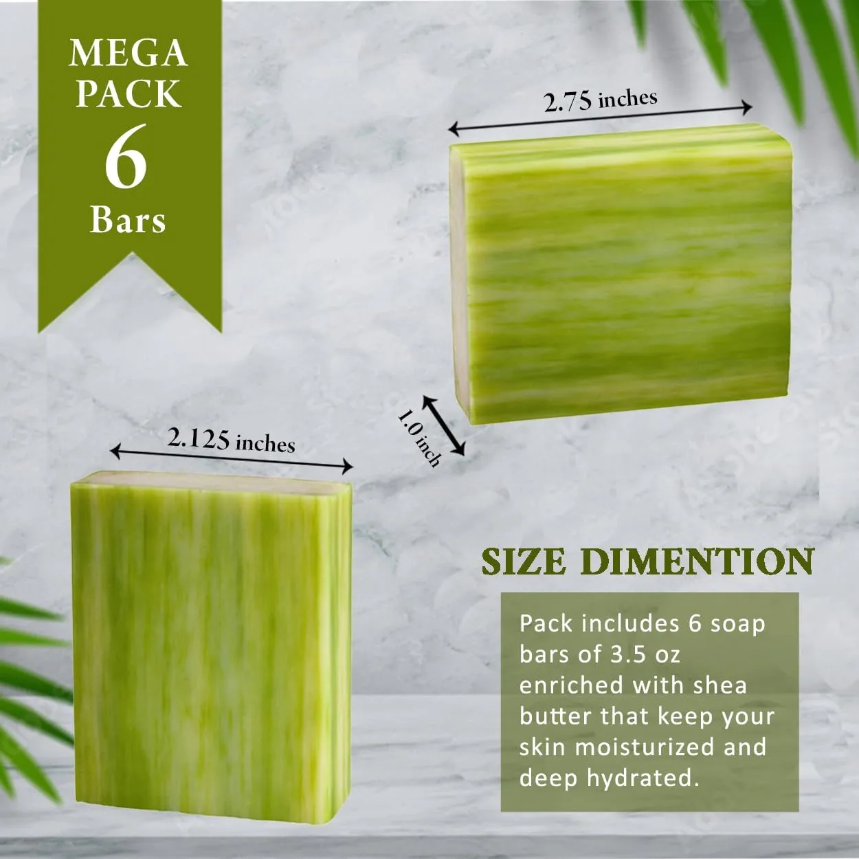 Assorted 6 PCS Natural Soap Bars, Assorted Coastal Woods, 3.5oz Each Moisturizing French Triple Milled Soap Bars Enriched with Shea Butter, Pure Plant Oil Body Bar