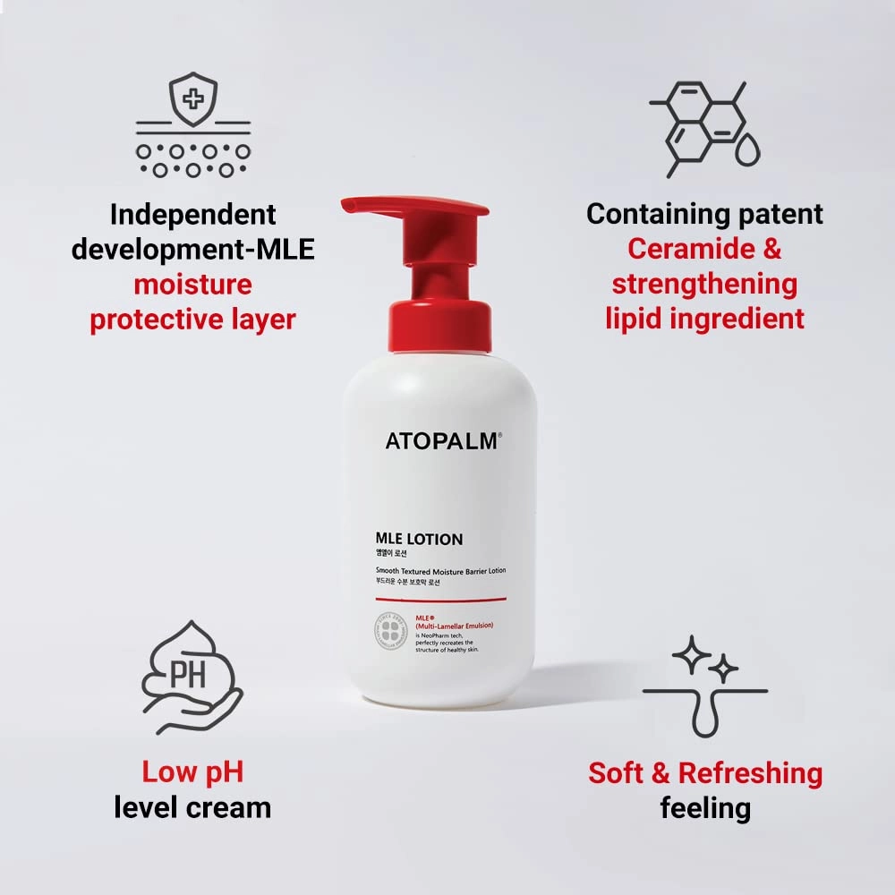 ATOPALM | MLE Lotion | Body Lotion for Extremely Dry Skin | Long-Lasting Hydration with Ceramide | Baby Moisturizer | Skin Barrier & Redness Relief | Body Cream for Sensitive Skin | 4.05 fl oz (120ml)
