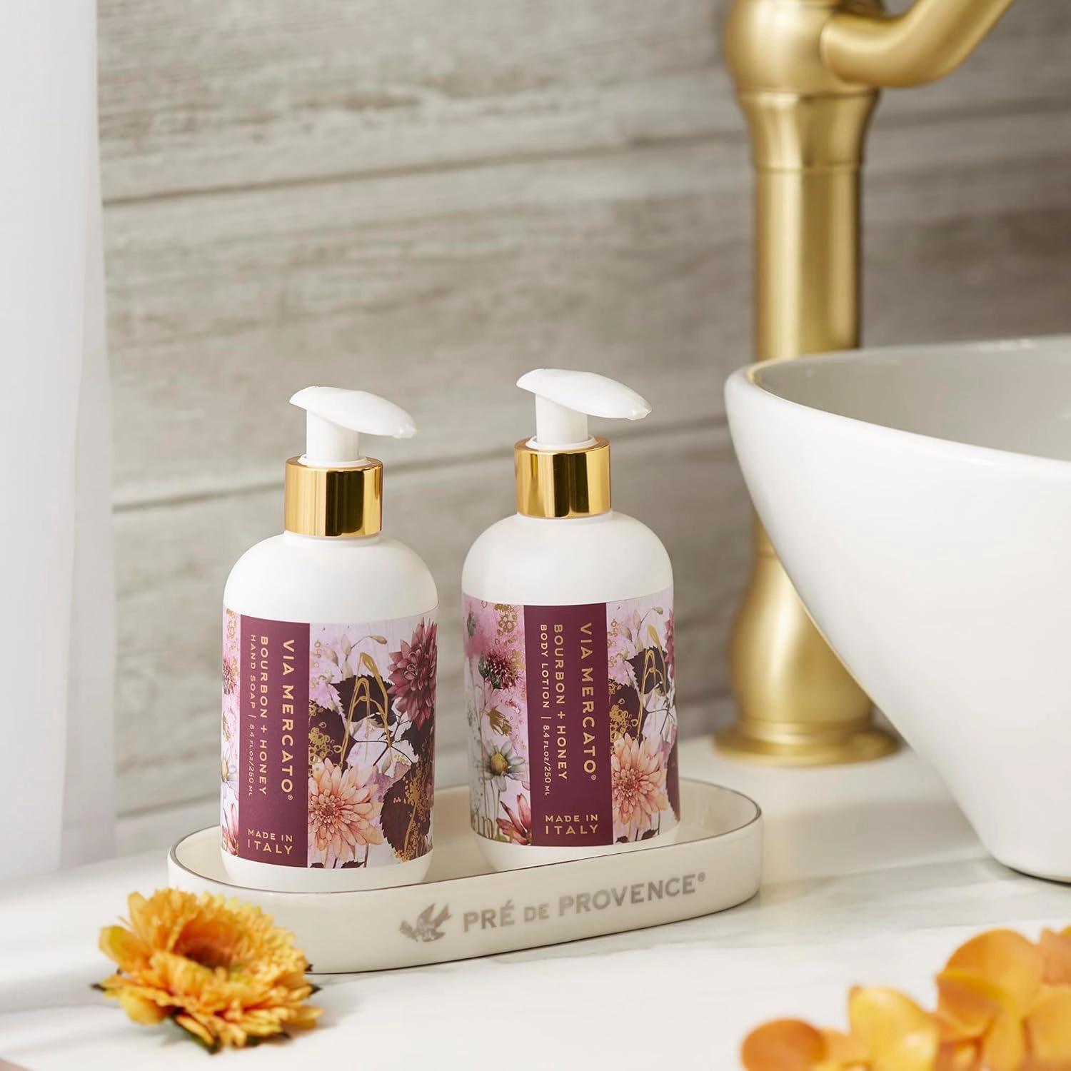 Autunno 8.4 Fl Oz Italian Liquid Hand Soap, Subtle Fragrance, Bourbon & Honey