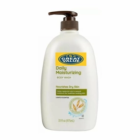 Av'en'o Daily Moisturizing Body Wash for Dry Skin with Soothing Oat, Creamy Shower Cleanser, Gentle, Soap-Free and Dye-Free, Lightly Scented, 33 FL OZ