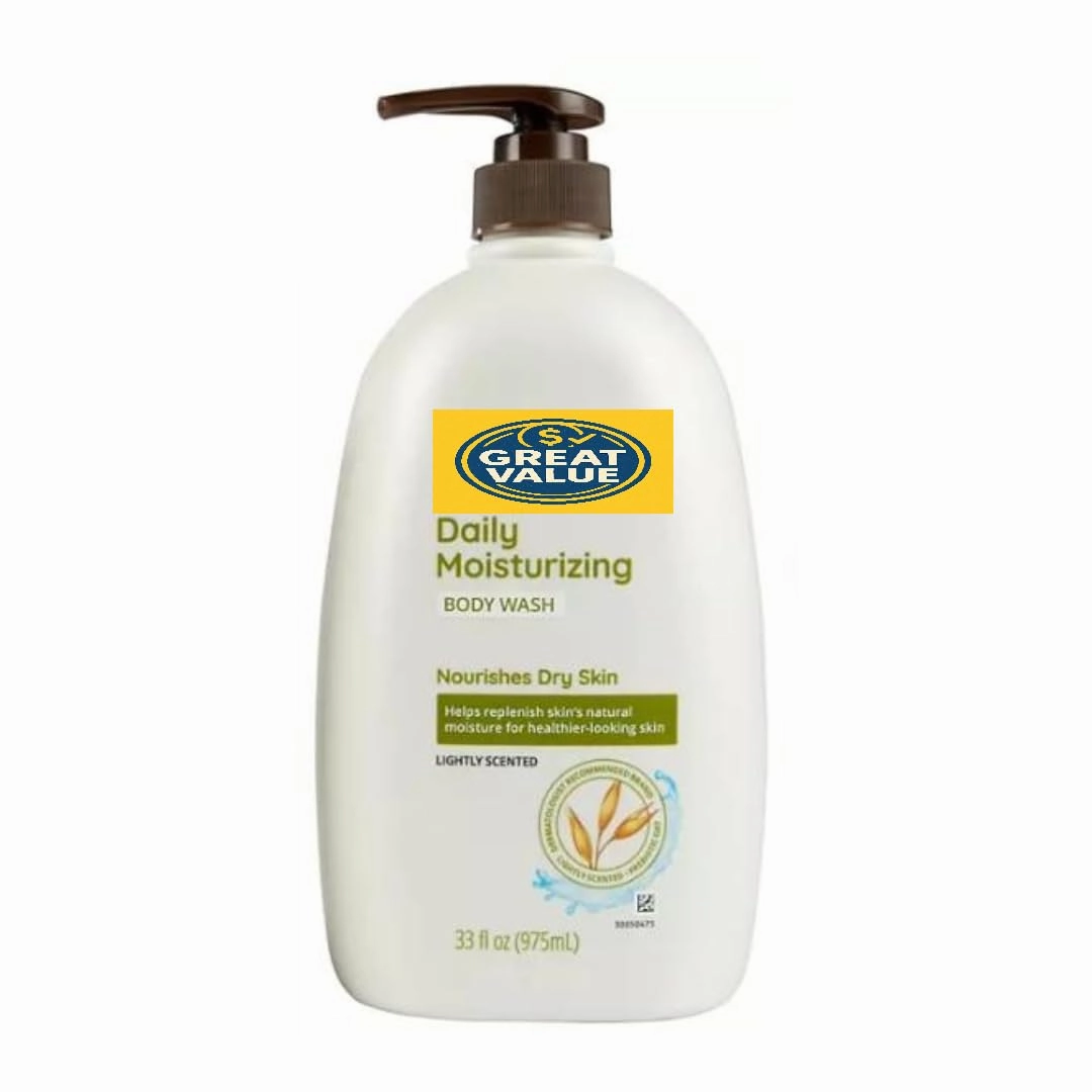 Av'en'o Daily Moisturizing Body Wash for Dry Skin with Soothing Oat, Creamy Shower Cleanser, Gentle, Soap-Free and Dye-Free, Lightly Scented, 33 FL OZ