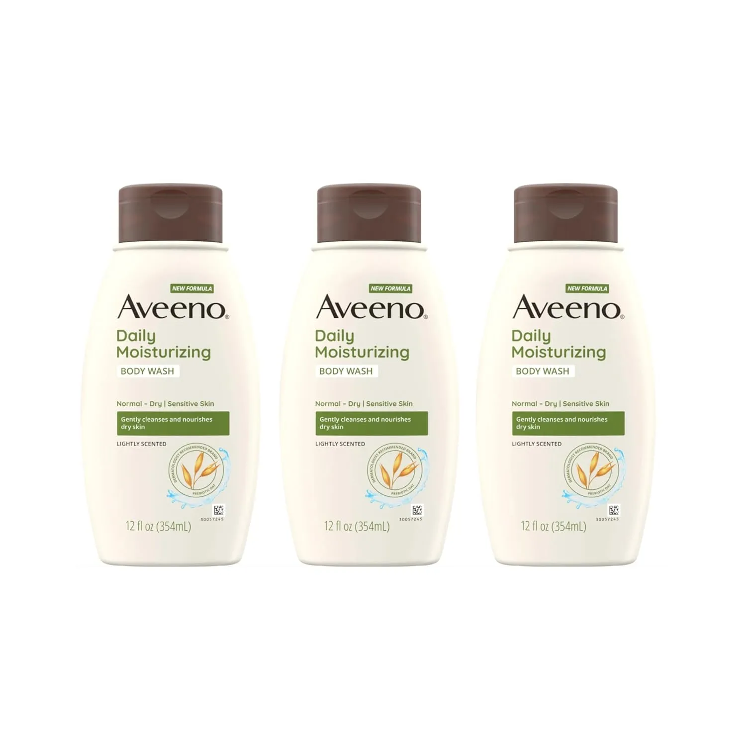 Aveeno Daily Moisturizing Body Wash, 12 Fl. Oz, Pack of 3