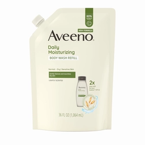 Aveeno Daily Moisturizing Body Wash, Soothing Oat, Refill, 36 Fl. Oz