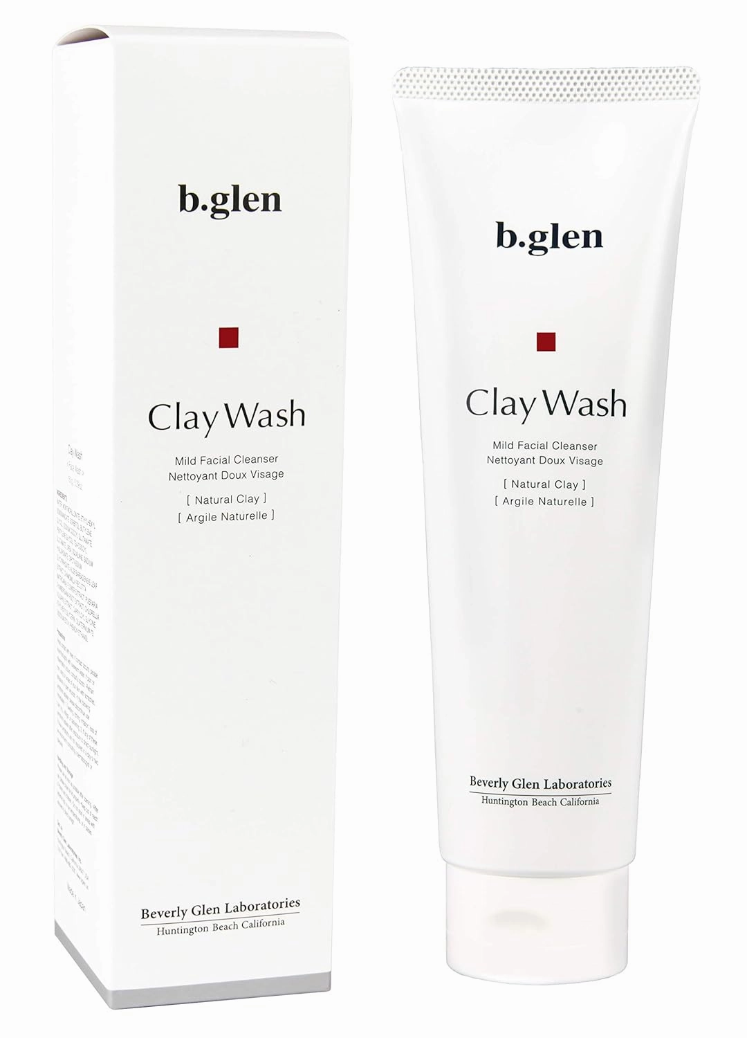 b.glen Clay Wash - Non-Foaming Face Wash for Men & Women from Japan with Hyaluronic Acid – Bentonite Clay – Helps for Dry Skin, Acne, Blackhead, Clogged Pores