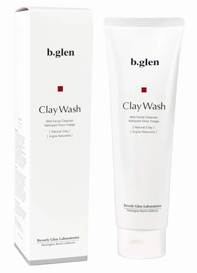 b.glen Clay Wash - Non-Foaming Face Wash for Men & Women from Japan with Hyaluronic Acid – Bentonite Clay – Helps for Dry Skin, Acne, Blackhead, Clogged Pores