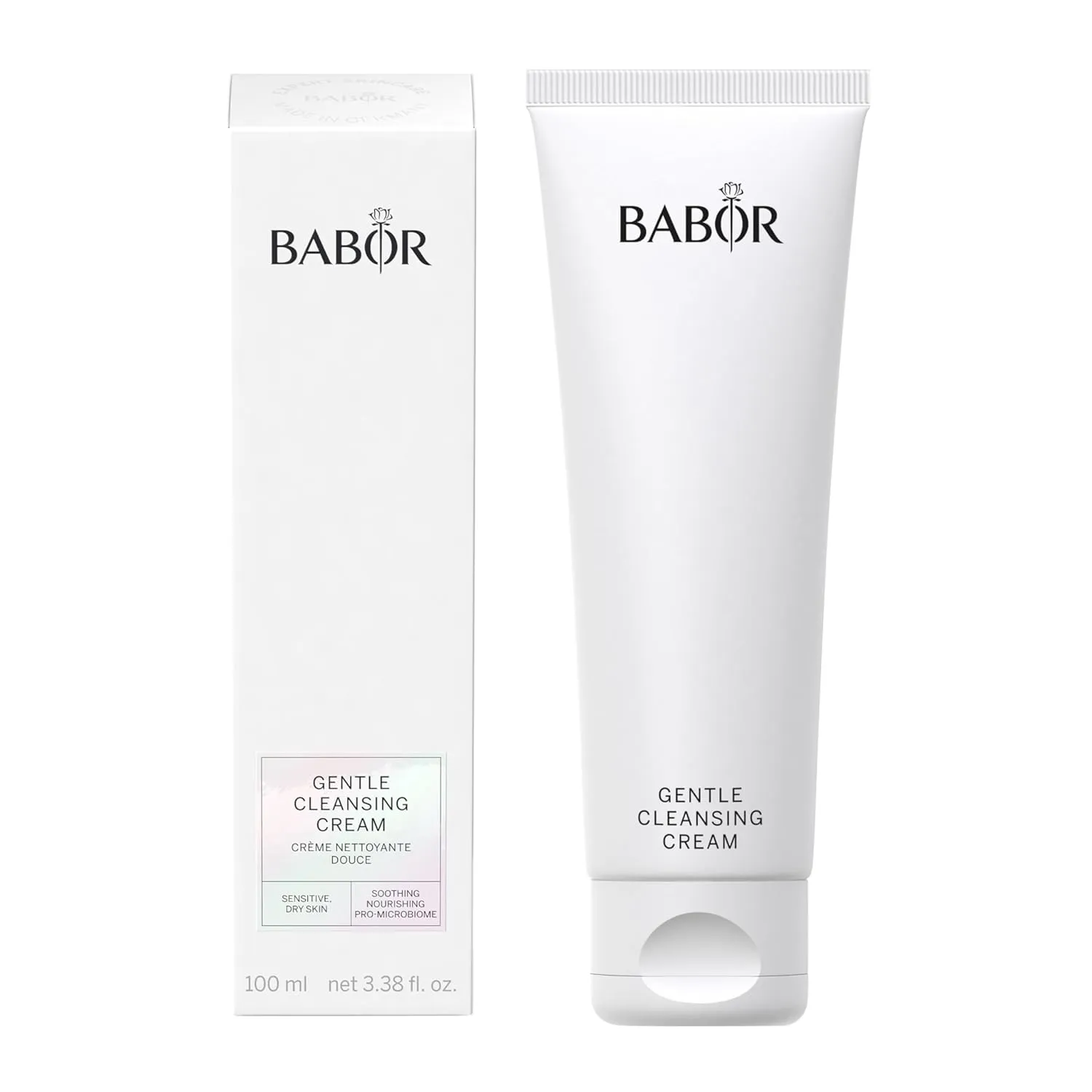 BABOR Gentle Cleansing Cream for Dry and Sensitive Skin, Especially Mild, Skin-friendly and Creamy Cleansing Lotion, Vegan Formula, Gentle Cleansing Milk, 1 x 200 ml