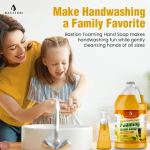 Bastion Foaming Hand Soap - Foam Hand Wash Refill for Bath And Body Works, Dial, Method, Michel, JR Watkins, Dove - Warm Vanilla Sugar w/Essential Oils in One Gallon (128 oz) Bulk Bottle