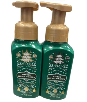 Bath and Body Works 2 Pack Winter Citrus Wreath Gentle Foaming Hand Soap 8.75 Oz