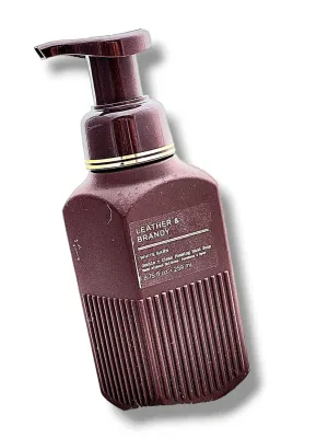 Bath Body Gentle Foaming Hand Soap 8.75 Ounce 2-Pack (Leather & Brandy)