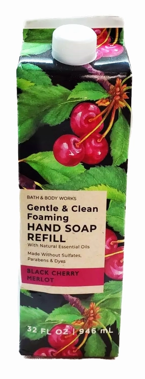 Bath   Body Works Black Cherry Merlot Soap Refill - XL Size - 32 ounce Foaming Hand Soap Refill - Compatible with all Bath & Body Works Gentle Foaming Hand Soap Bottles, Red