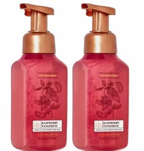 Bath & Body Works Bath and Body Works Gentle Foaming Hand Soap 8.75 Ounce 2-Pack (Raspberry Tangerine)