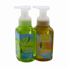 Bath & Body Works Gentle & Clean Foaming Hand Soap 2-piece bundle - 8.75 fl oz each (Sea Salt & Lime and Limoncello)