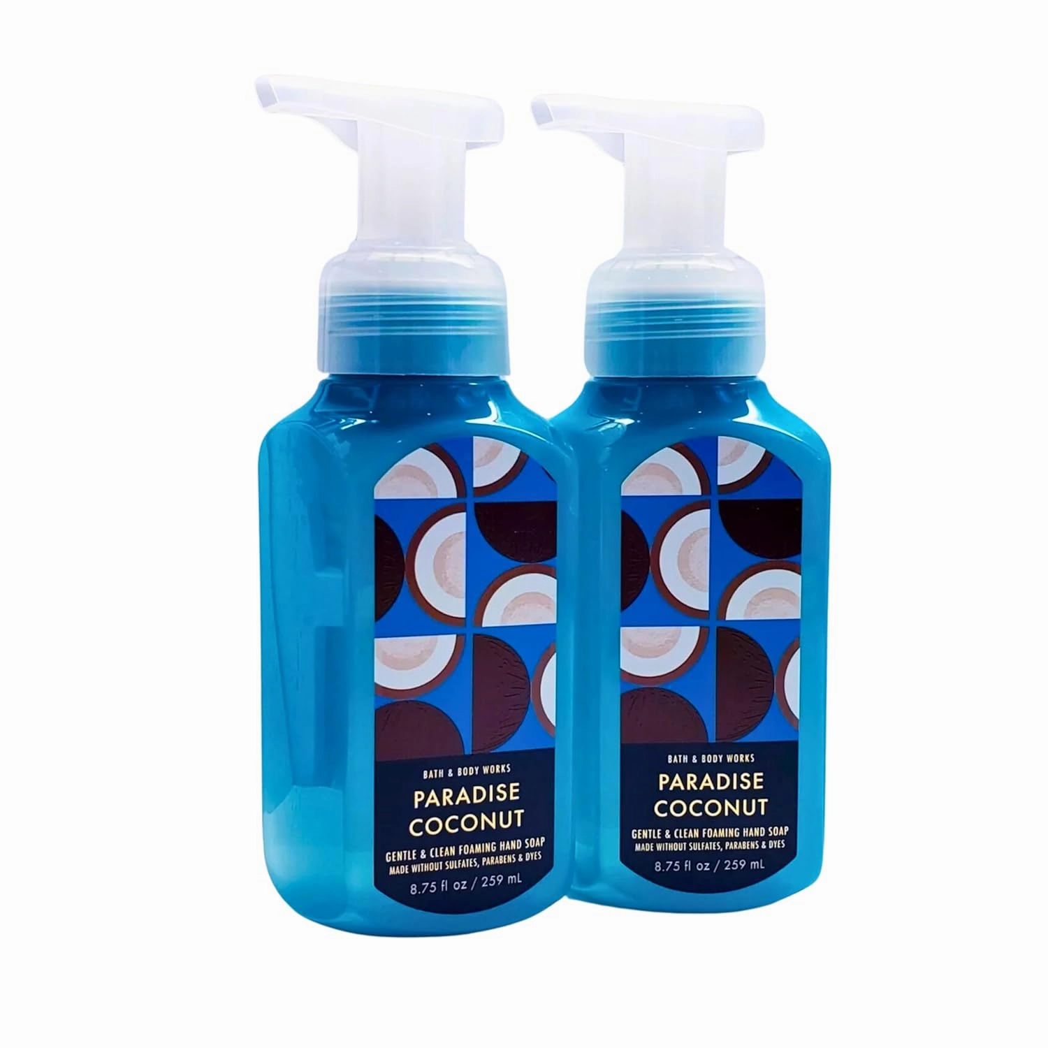 Bath & Body Works Gentle Foaming Hand Soap, 17.5oz Each, Pack of 2 Bottles (Paradise Coconut)
