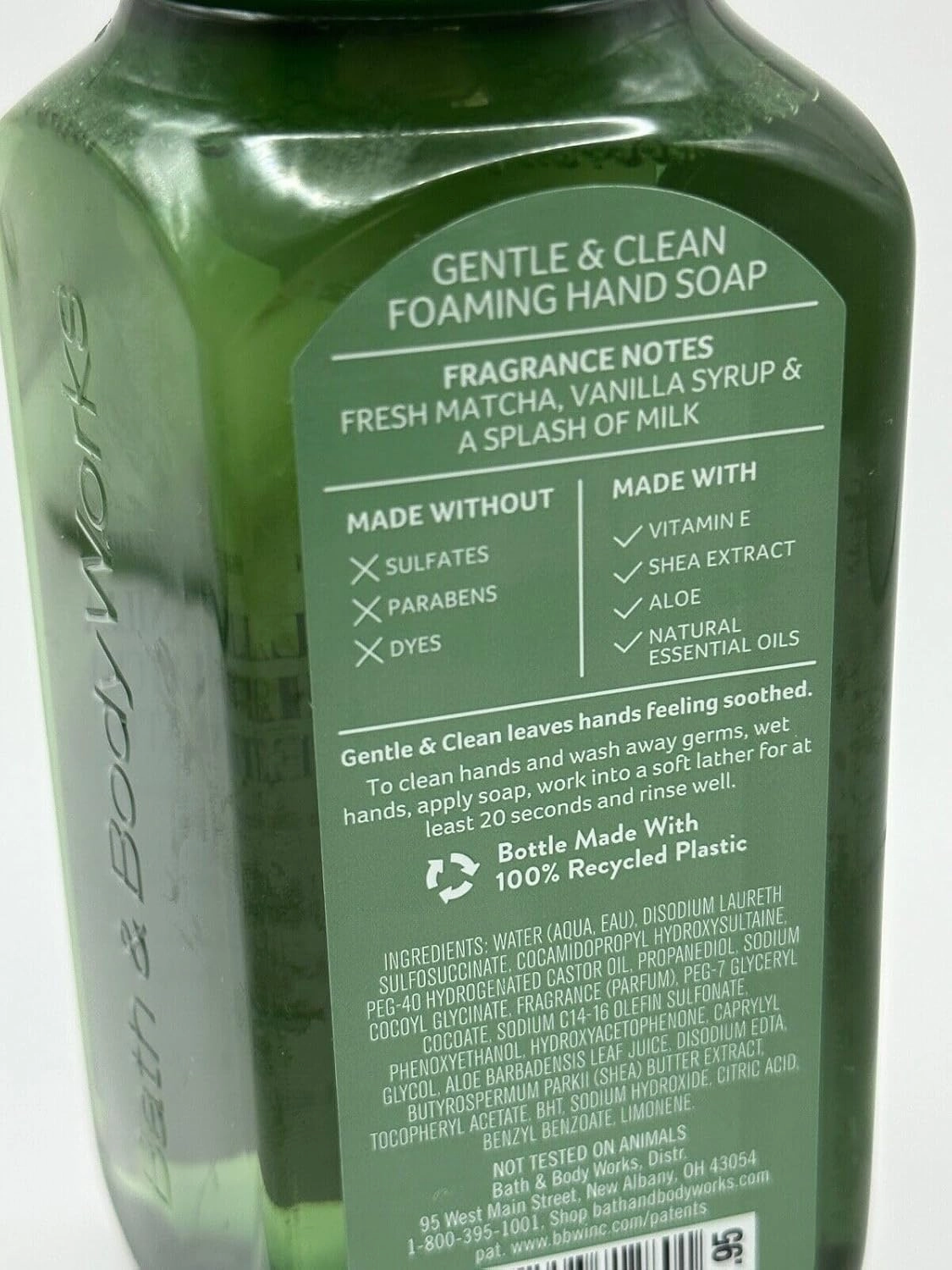 Bath & Body Works Gentle Foaming Hand Soap Vanilla Matcha Latte 8.75 Fl Oz 2 Pack