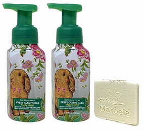 Bath & Body Works Sweet Carrot Cake 2 Pack Gentle & Clean Foaming Hand Soap Bundle with a Natural Oats Sample Soap