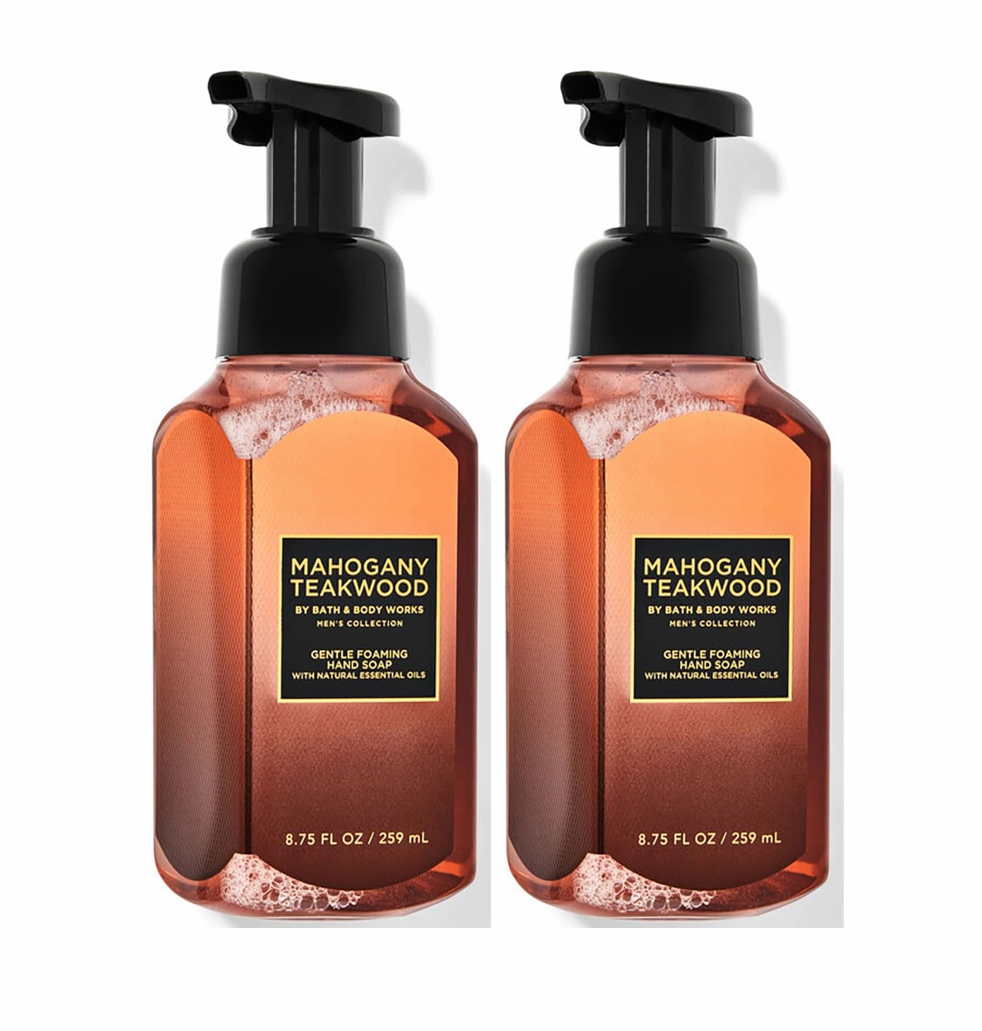 Bath and Body Works Gentle Foaming Hand Soap 8.75 Ounce 2-Pack (Mahogany Teakwoods)