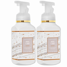 Bath and Body Works White T-Shirt Gentle Foaming Hand Soap, 2-Pack 8.75 Ounce (White T-Shirt)