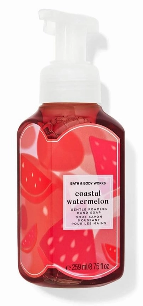 Bath Body Coastal Watermelon Gentle Foaming Hand Soap | 8.75 Fl Oz | Scented with Natural Essential Oils