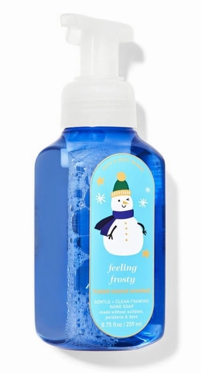 Bath Body Feeling Frosty Frosted Coconut Snowball Gentle Foaming Hand Soap - 8.75 Fl Oz - Scented with Natural Essential Oils