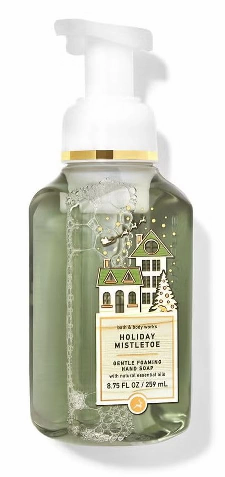 Bath Body Holiday Mistletoe Gentle Foaming Hand Soap - 8.75 Fl Oz - Scented with Natural Essential Oils