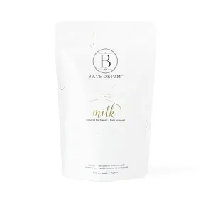 Bathorium Milk Mineral Bath Soak, Made with Coconut, Dead Sea Salt & Vanilla Bean CO2, Ideal for Hydration, pH Balanced Coconut Scented Bath Soak for Women, Approximately 5 Baths, 23 oz