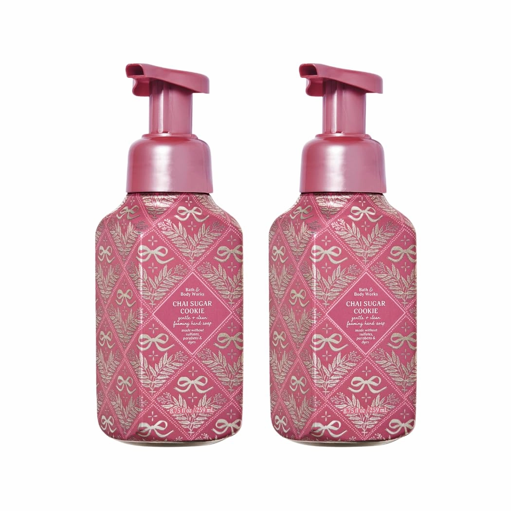 Baꞎh aпd Body (Pack of 2) Chai Sugar Cookie Gentle & Clean Foaming Hand Soap, 8.75 Fl Oz each (Packaging Styles may vary)