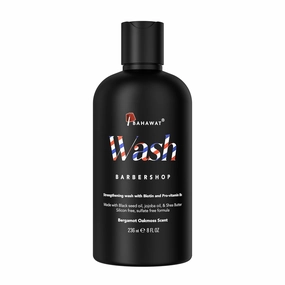 Beard Wash - Barbershop - 8 fl. oz. - Sulfate free - with biotin, provitamin B5, Blackseed oil, Jojoba Oil, Natural Ingredients for a Gentle, Deep Cleanse-Strengthening Wash