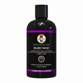 Beard Wash - Citrus Lavender - 8 fl. oz. - Sulfate free - with biotin, provitamin B5, Blackseed oil, Jojoba Oil, Natural Ingredients for a Gentle, Deep Cleanse-Strengthening Wash
