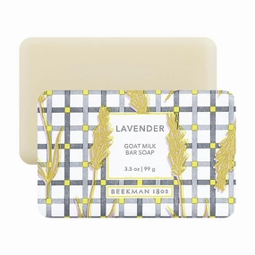 Beekman 1802 Goat Milk Body Soap Bar, Lavender - Scented - 9 oz - Nourishes, Moisturizes & Hydrates - 100% Vegetable Soap with Lactic Acid - Good for Sensitive Skin - Cruelty Free