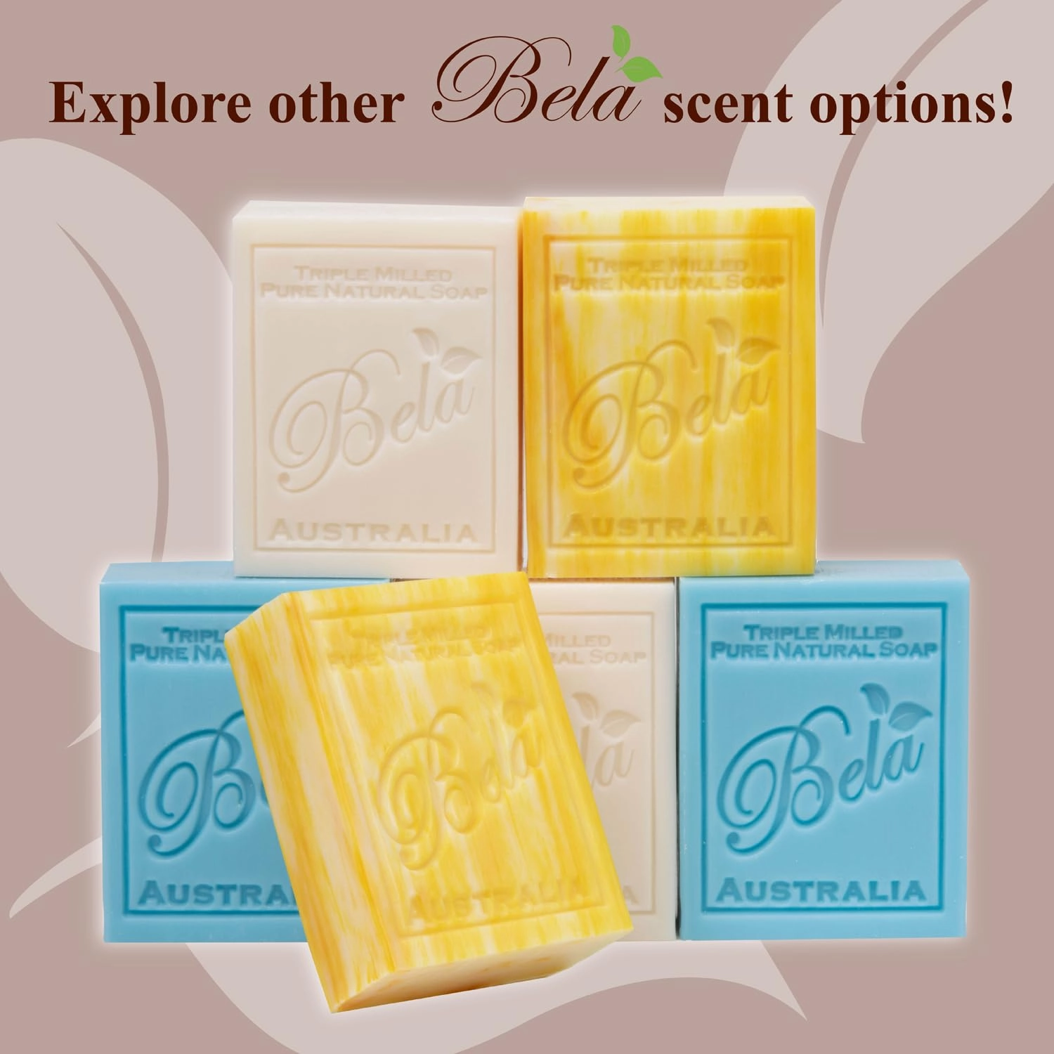 BELA Extra Creamy Goat Milk Soap 3.3 OZ Pack of 6, Long Lasting French Triple Milled Bar Soap Enriched with Organic Shea Butter, Hand, Face and Body Wash Bar, Made in Australia