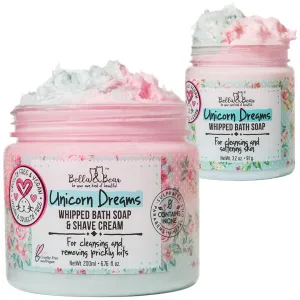 Bella & Bear Unicorn Dreams Whipped Bath Soap Bundle Full & Travel Size