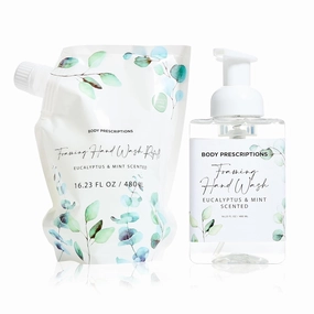Body Prescriptions Gentle Deep Cleansing for Soft Clean Hands, Foaming Hand Soap, Eucalyptus and Mint