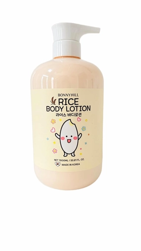 Bonny Hill Rice Body Lotion, JUMBO SIZE 1000ml/33.81 fl. oz with Pump Dispenser (Body Lotion)